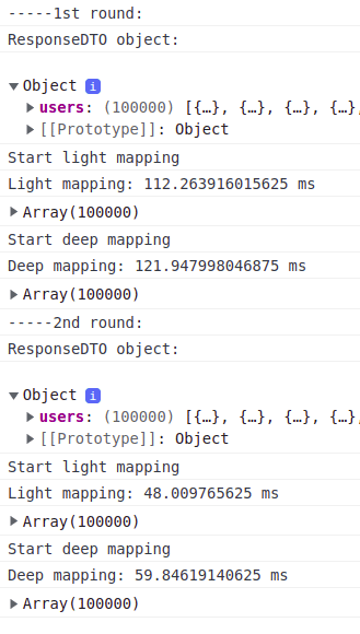 HTTP Response Data Mapping benchmarking
