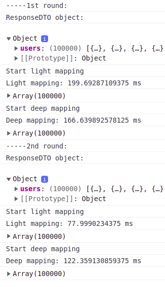 HTTP Response Data Mapping benchmarking